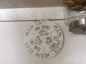 Kitchen Chore Wheel