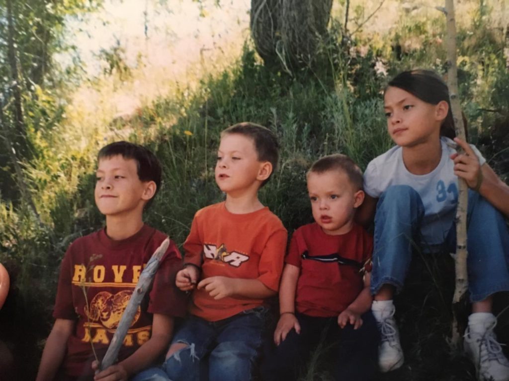 On a hill overlooking camp at Pagosa Springs, Colorado, 2002