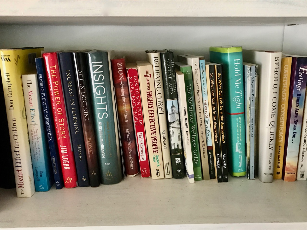 books on Kristin's shelf