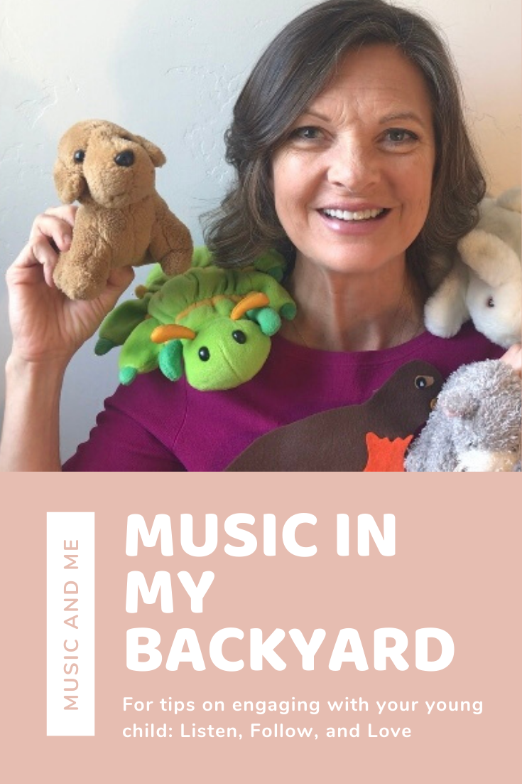 Kristin teaches engaging music classes for young children with stuffed animals and more call Music in my Backyard about creatures and songs about creatures around your home.